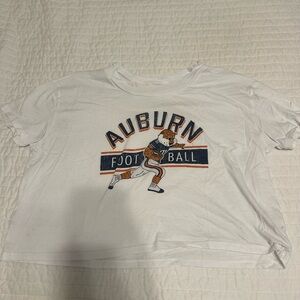 Women’s White Auburn Cropped T-Shirt